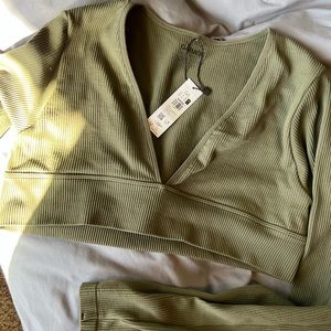 Garage Olive Green Crop Top L